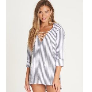 NWT Billabong Same Story Hooded Cover-Up Size S